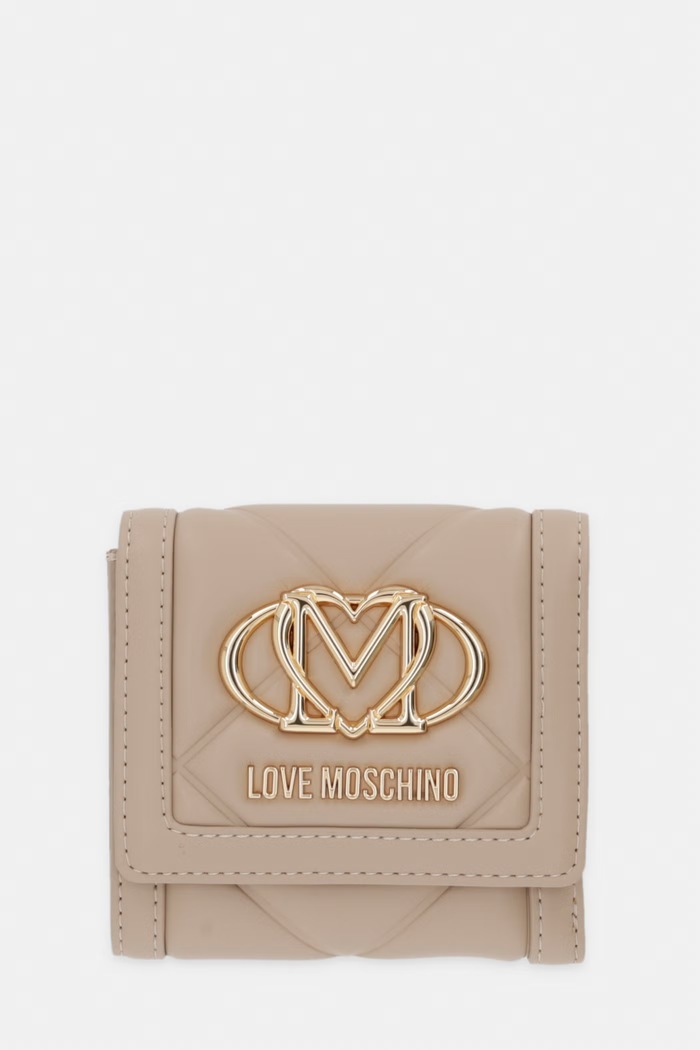 Love Moschino peňaženka dámska z imitácie kože béžová JC5647PP0OLC0209