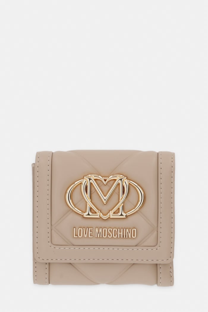 Love Moschino peňaženka dámska z imitácie kože béžová JC5647PP0OLC0209