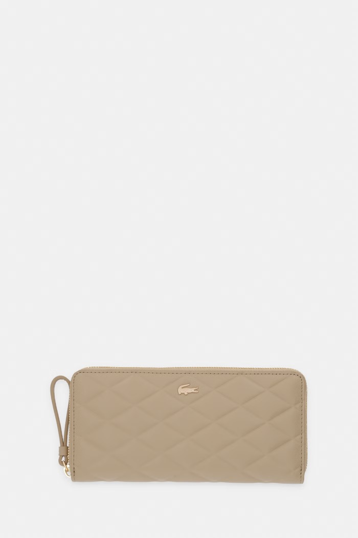 Lacoste portfel RFID damski skórzany beżowy NF5122EE