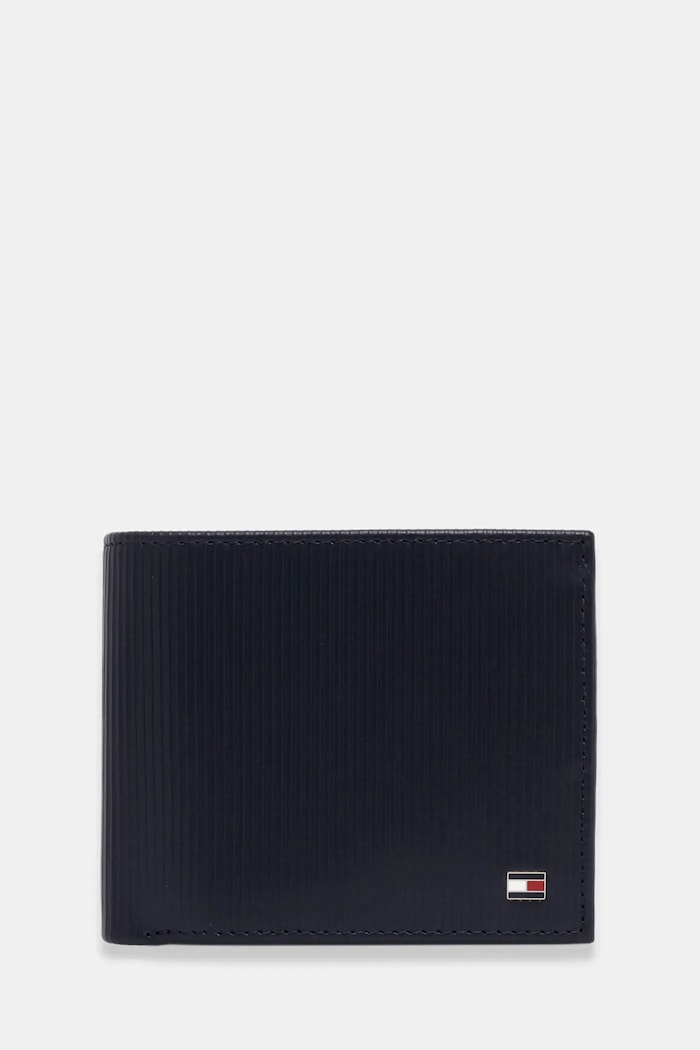 Tommy Hilfiger bőr pénztárca sima sötétkék AM0AM13978