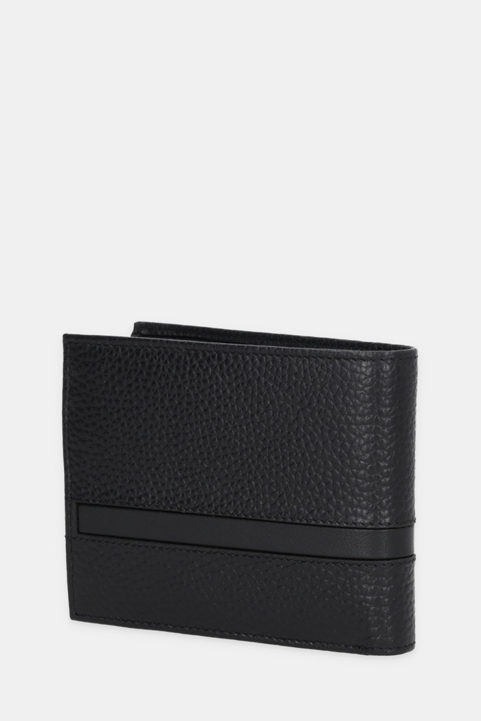 Δερμάτινο πορτοφόλι Guess MONACO SMMOGR.LEA20 μαύρο SS26