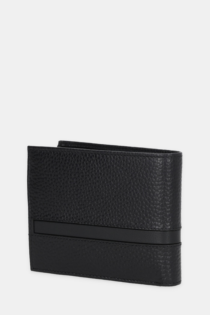 Δερμάτινο πορτοφόλι Guess MONACO SMMOGR.LEA20 μαύρο SS26