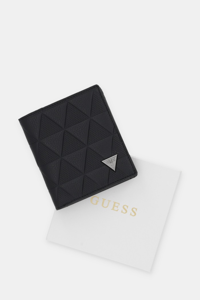 Δερμάτινο πορτοφόλι Guess TORINO SMTOTE.LEA22 μαύρο