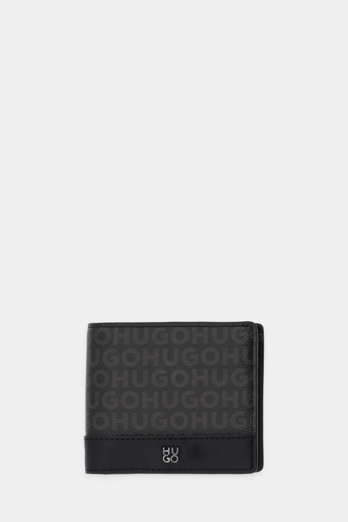 Peňaženka HUGO Quantic_4cc Coin M imitácia kože čierna 50558550