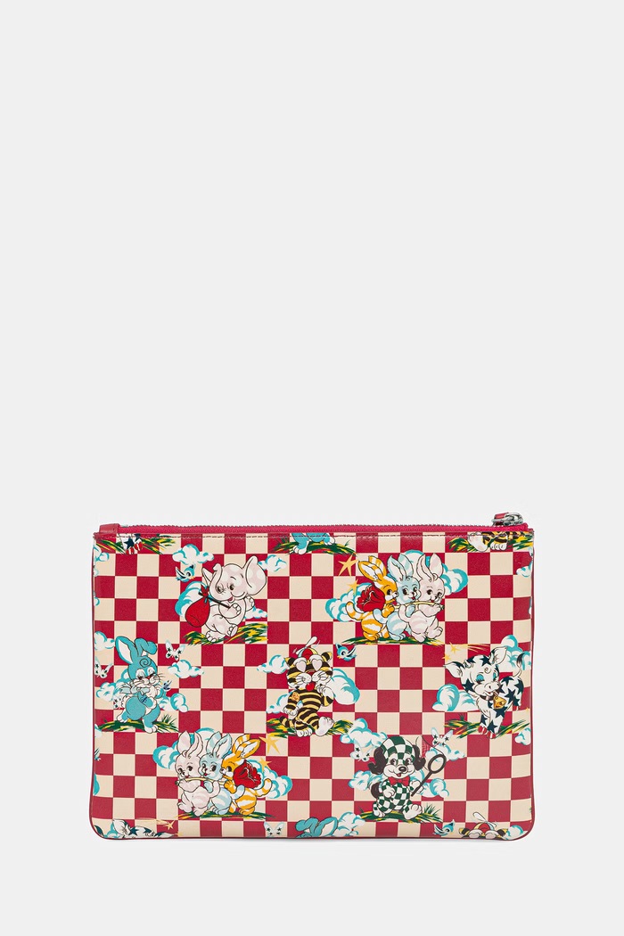 Kenzo kosmetyczka skórzana FG58PM802L40 bordowy SS26