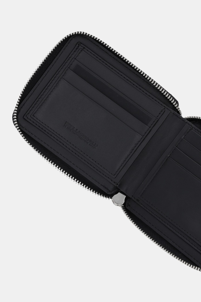 Accesorii Karl Lagerfeld portofel de piele K/LOOM B1M32050 negru