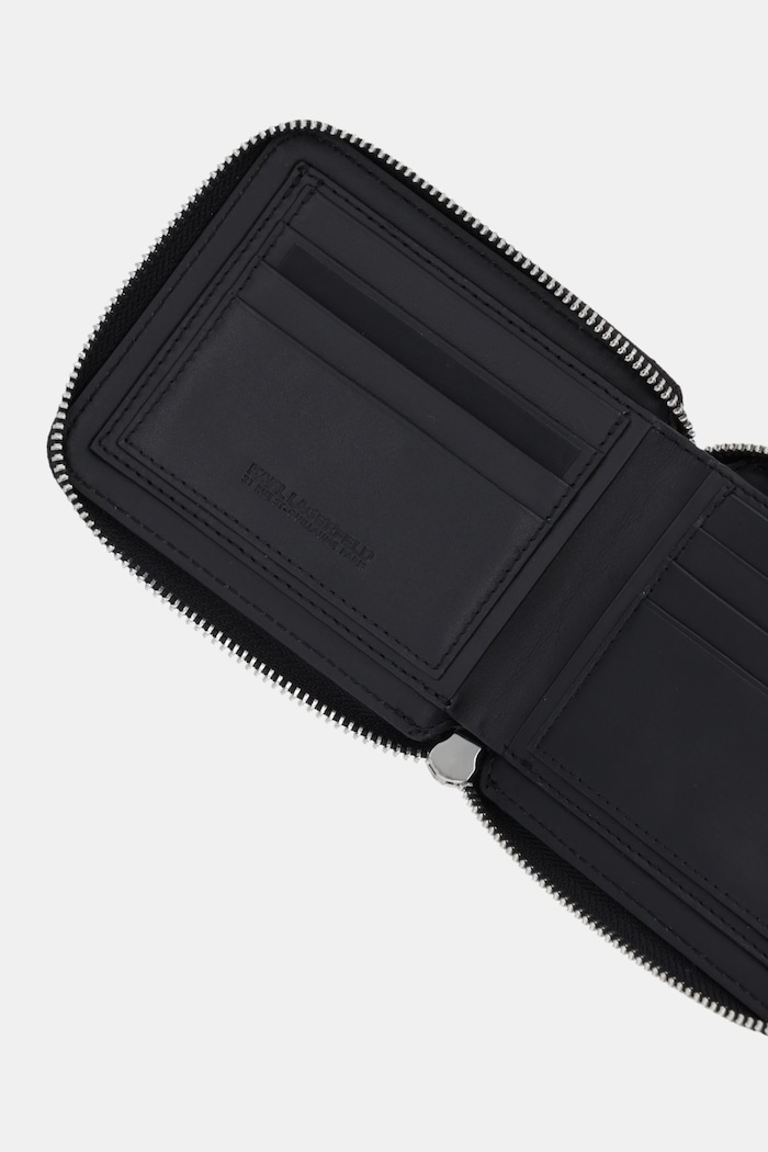 Accesorii Karl Lagerfeld portofel de piele K/LOOM B1M32050 negru