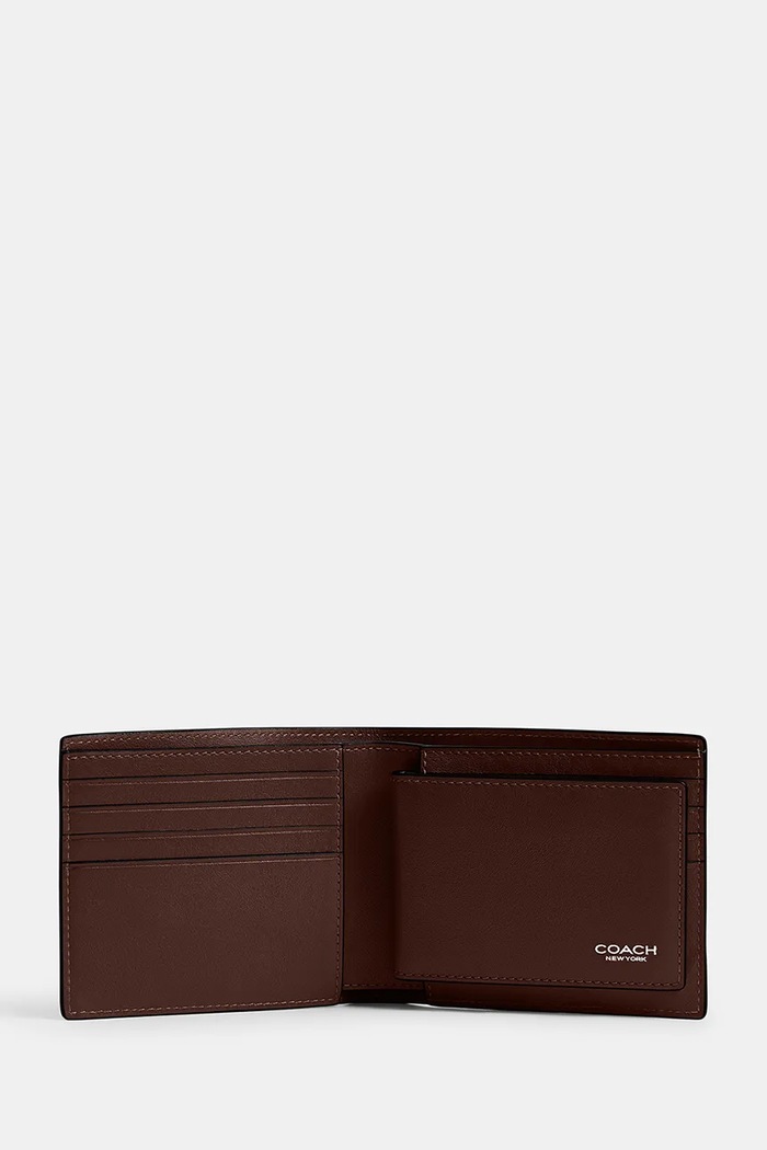 Аксесоари Coach портфейл от кожа мъжки CY911 кафяв