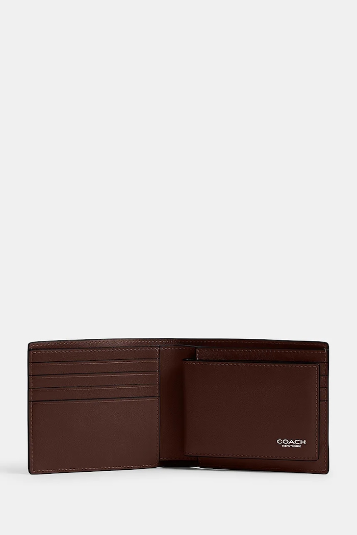 Аксесоари Coach портфейл от кожа мъжки CY911 кафяв