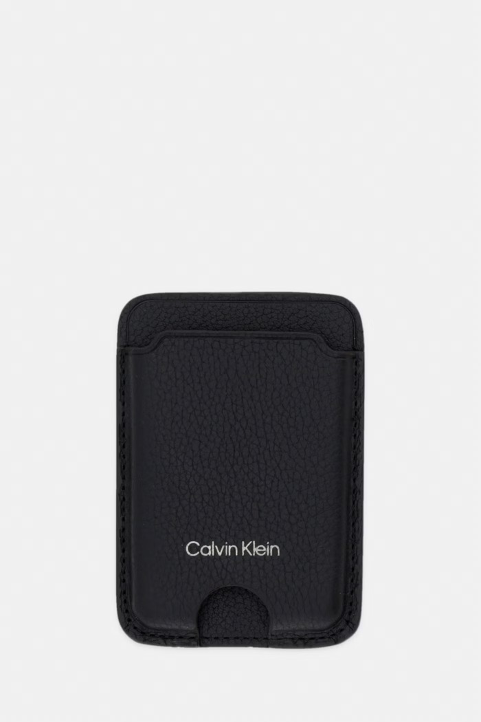 Calvin Klein puzdro na karty pánske kožené čierna LV04D1162G