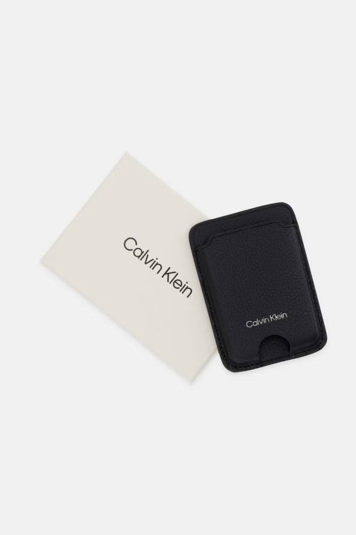 Calvin Klein puzdro na karty pánske kožené čierna LV04D1162G