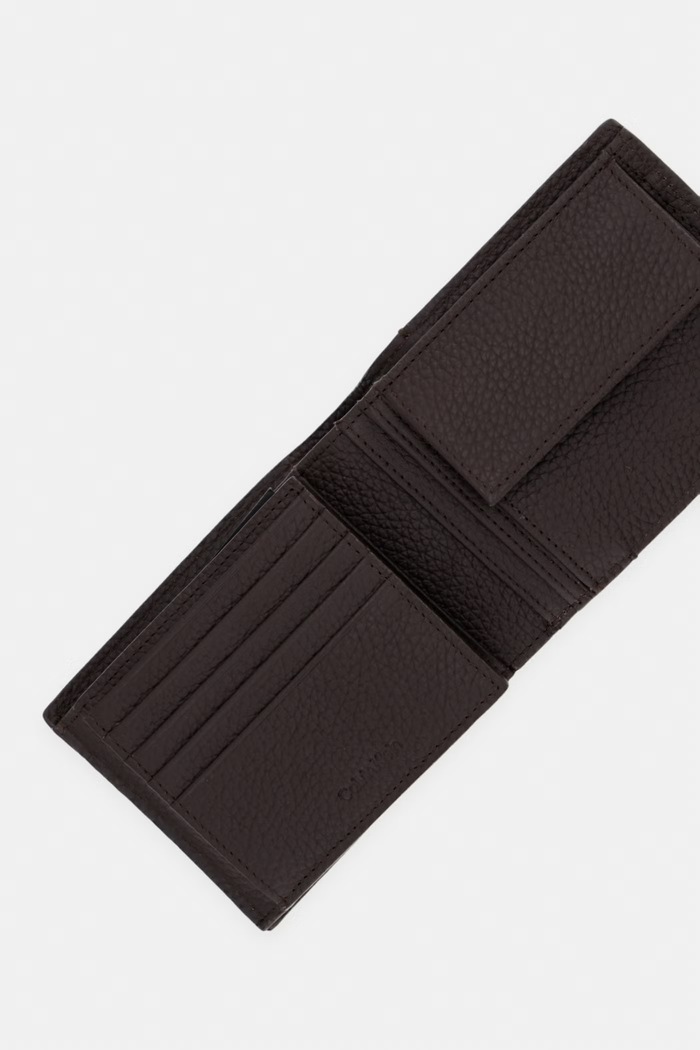 Doplnky Pánska RFID kožená peňaženka Calvin Klein LV04D1241G hnedá
