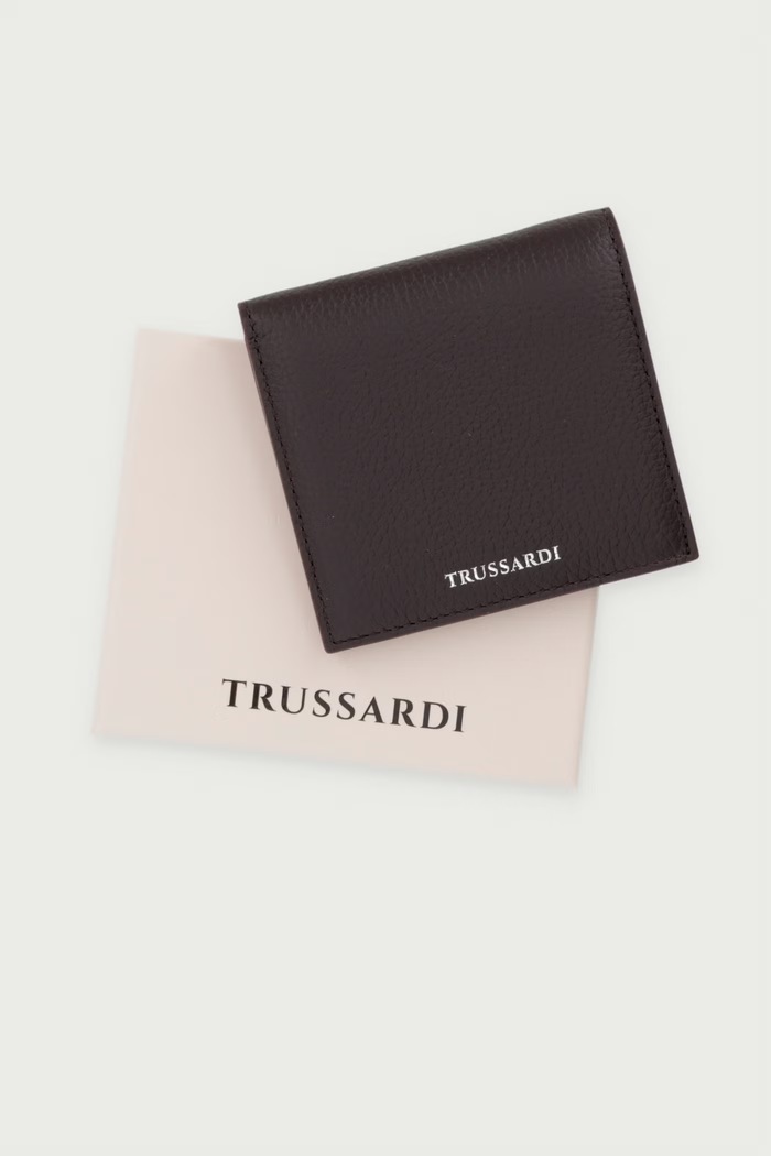 Portfel skórzany Trussardi brązowy I018E000106N