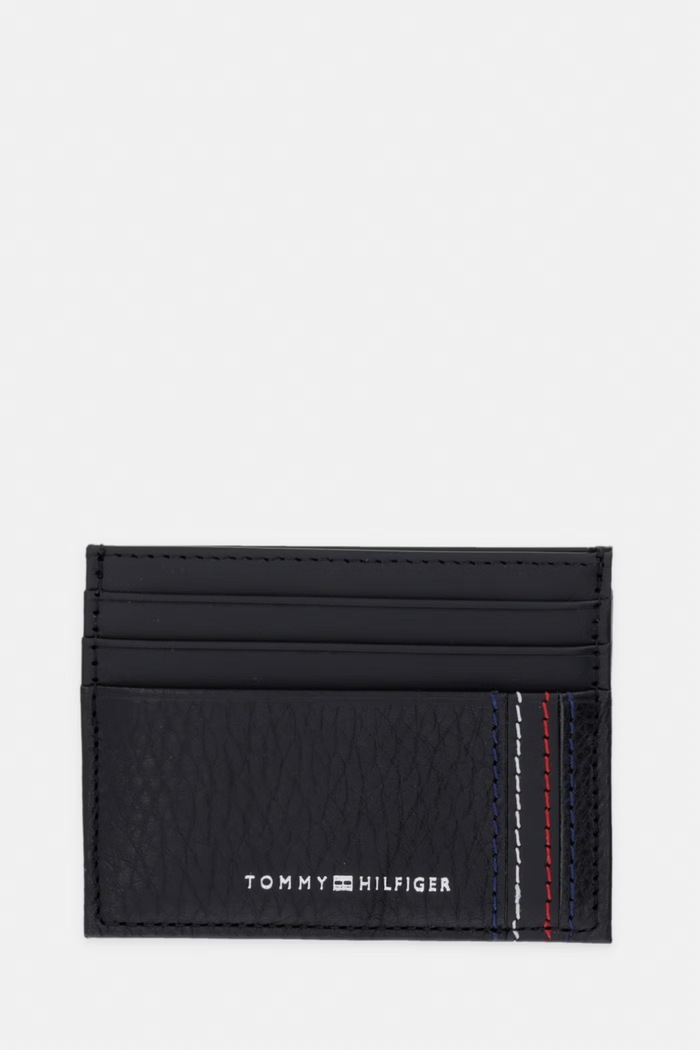 Tommy Hilfiger puzdro na karty pánske kožené čierna AM0AM14228