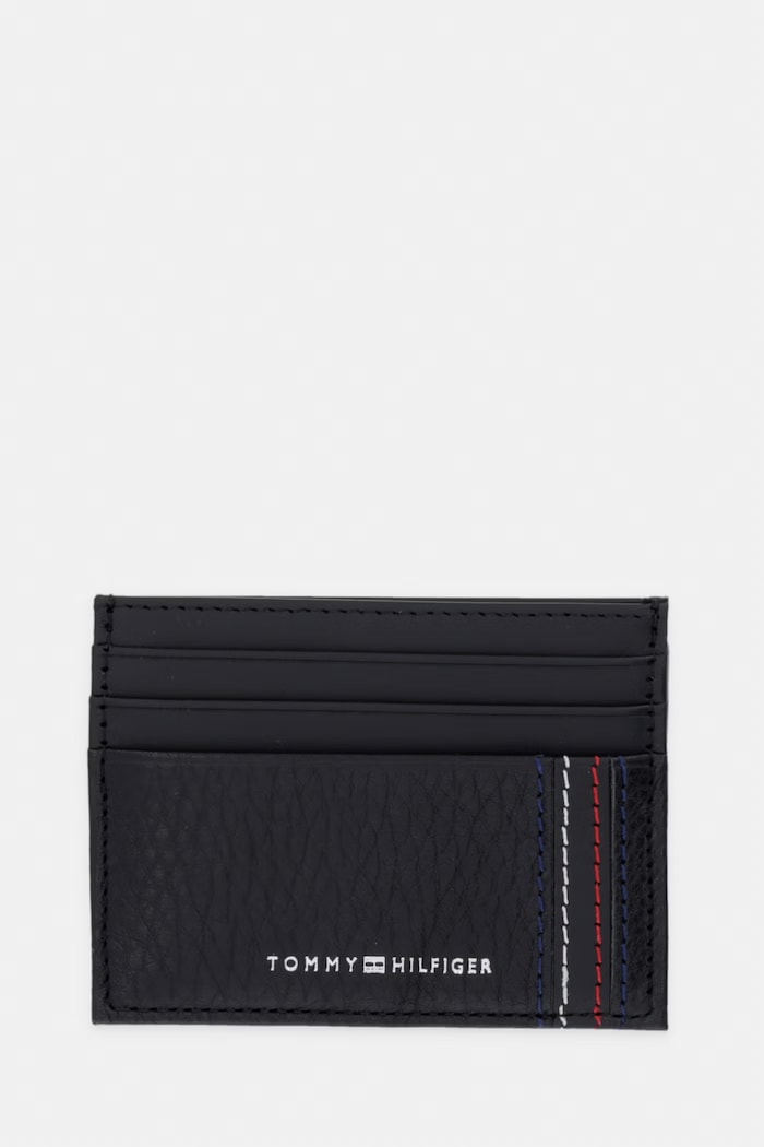 Tommy Hilfiger puzdro na karty pánske kožené čierna AM0AM14228