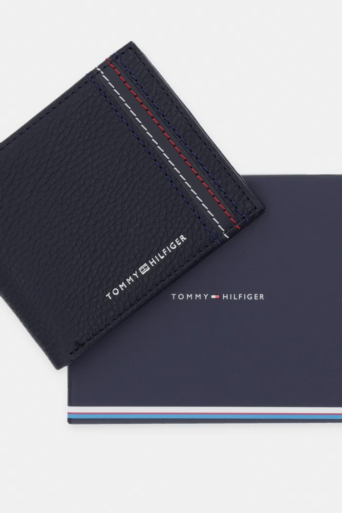 Tommy Hilfiger portofel pentru bărbați, din piele AM0AM14232 bleumarin