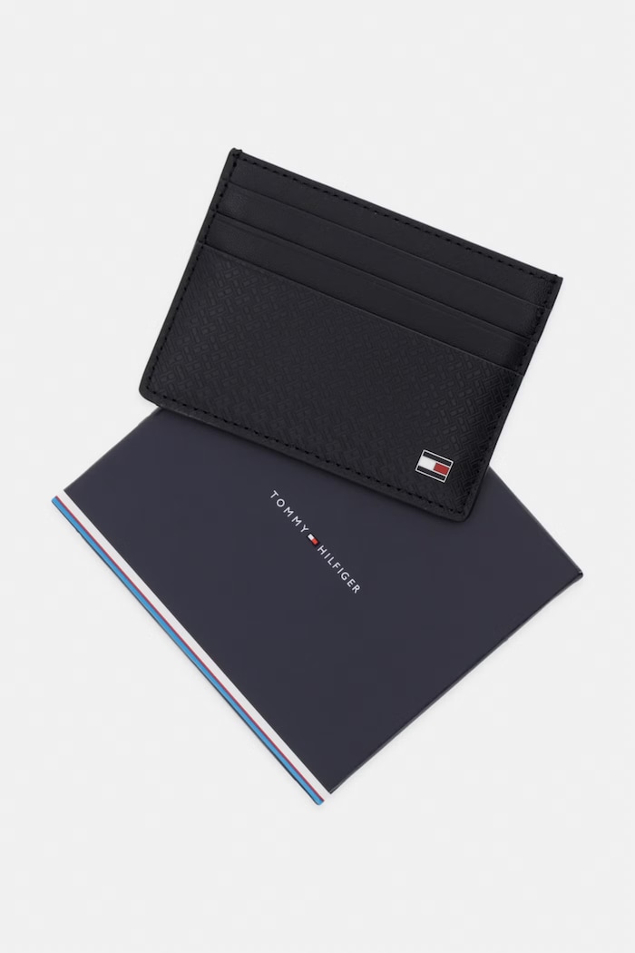 Tommy Hilfiger puzdro na karty pánske kožené čierna AM0AM14240