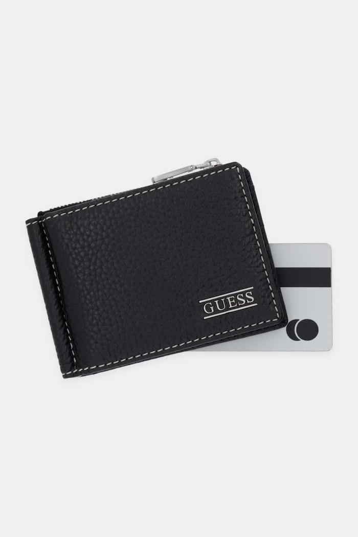 Guess peňaženka pánska kožená BOSTON čierna SMBOGS.LEA98
