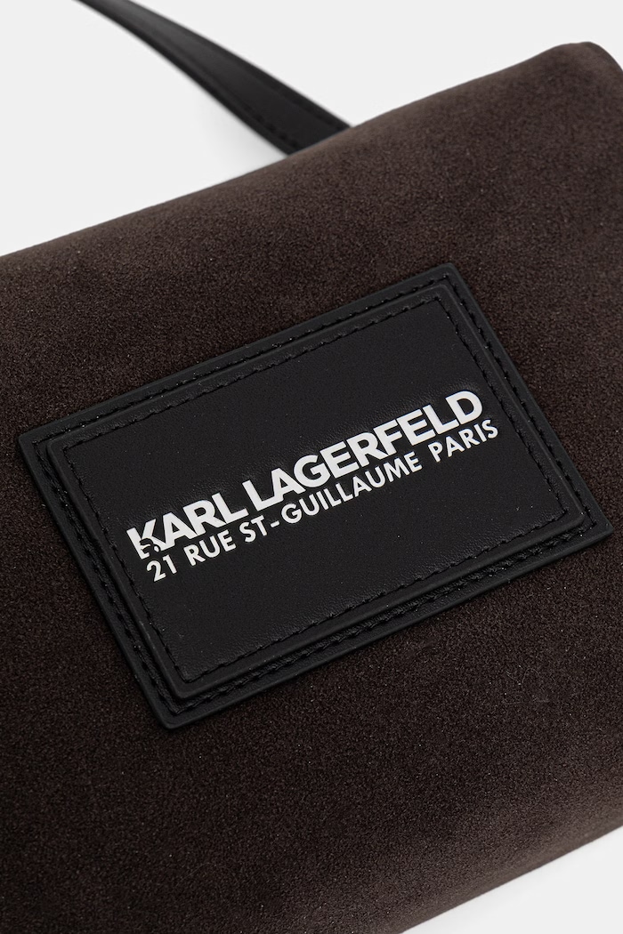Karl Lagerfeld Φάκελος Ανδρικός από απομίμηση σουέτ καφέ B2M30200