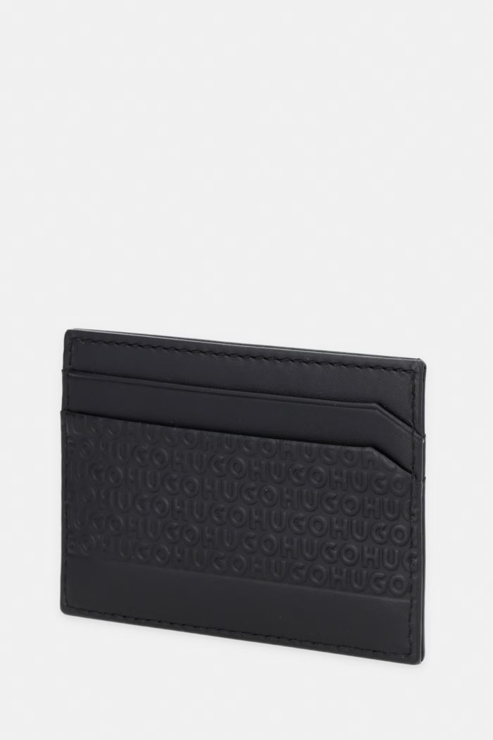 HUGO suport card pentru bărbați, din piele ETHON_Card Case MG 50558573 negru SS26