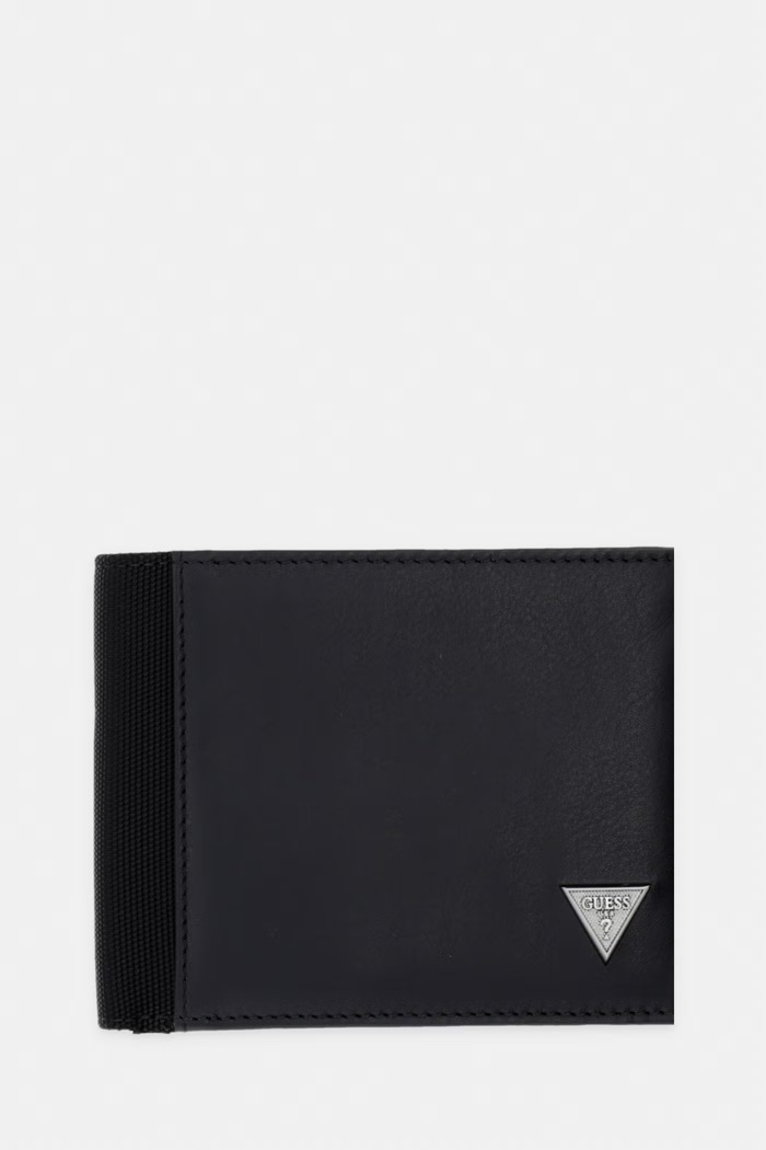 Guess портфейл мъжки от кожа BERNA черен SMBEHN.LEA20