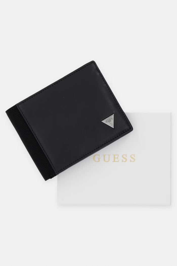 Guess портфейл мъжки от кожа BERNA SMBEHN.LEA20 черен