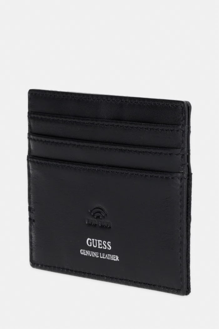 Guess калъф за карти мъжки от кожа BOSTON SMBOLJ.LEA25 черен SS26