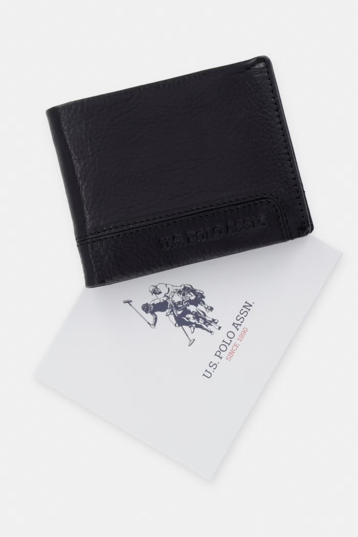 Δερμάτινο πορτοφόλι U.S. Polo Assn. GORDON WEU5G2689MHA μαύρο