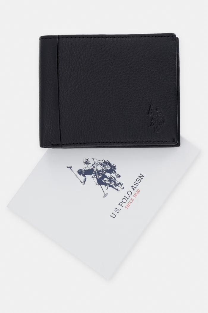 Δερμάτινο πορτοφόλι U.S. Polo Assn. CARRICK WEUCK2696MHA μαύρο