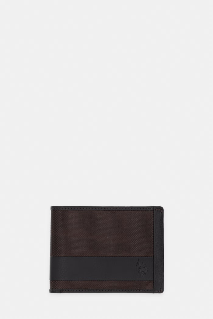 Πορτοφόλι U.S. Polo Assn. MALLET λείο δέρμα καφέ WEUMW2627MH9
