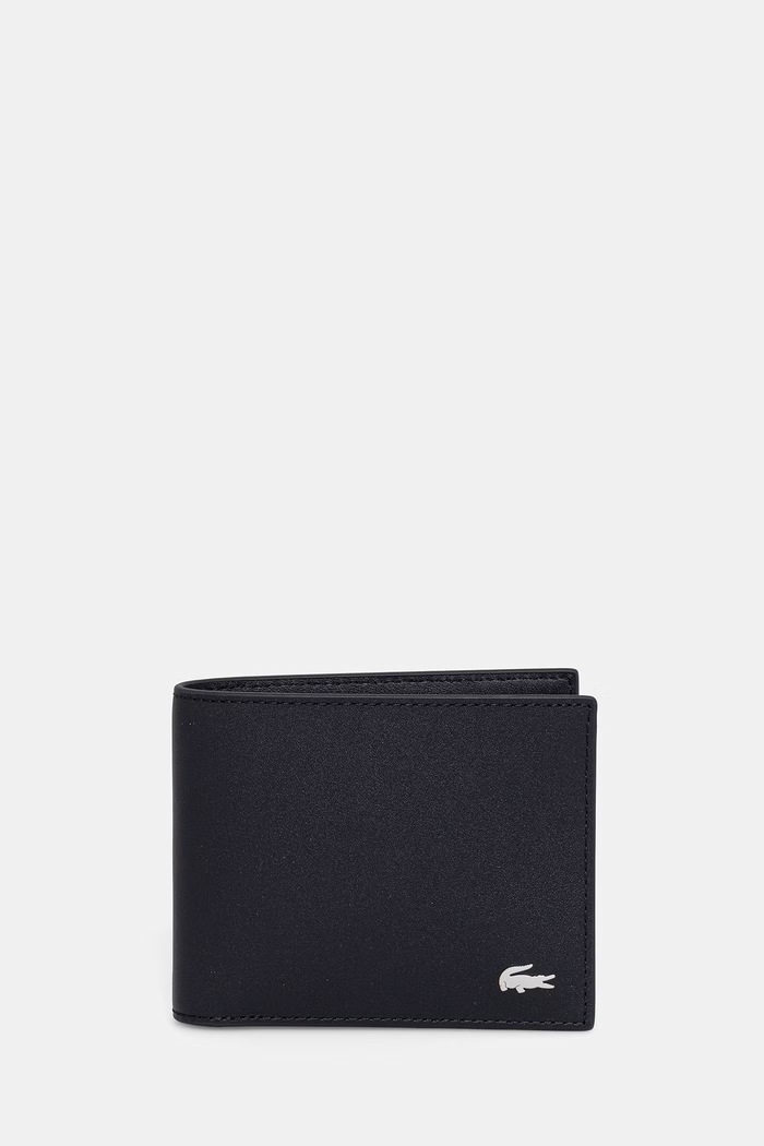 Δερμάτινο πορτοφόλι Lacoste NH5084FG μαύρο SS26