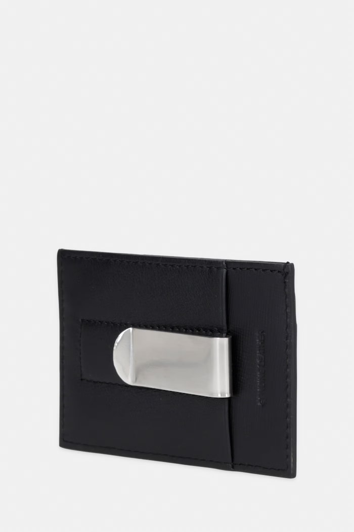 Blauer card-holder pentru bărbați, din piele CLIPCASE01 negru SS26