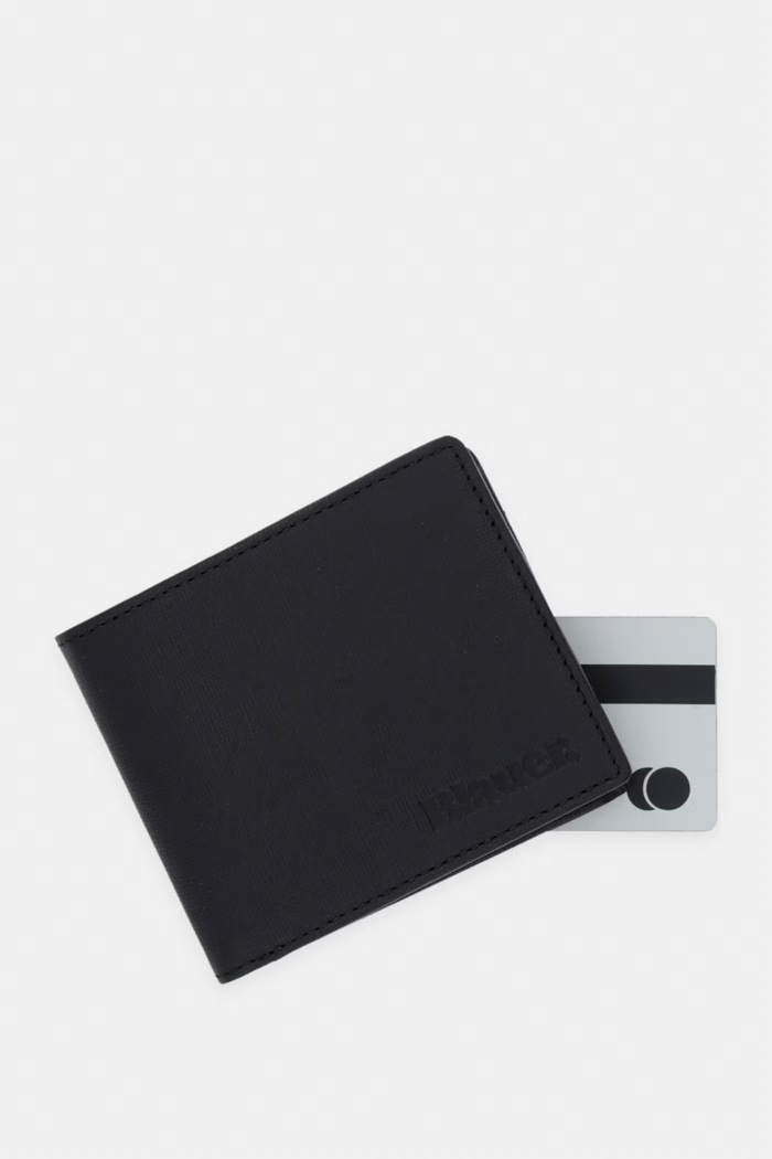 Blauer peňaženka pánska kožená čierna COP01