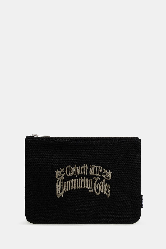 Гаманець Carhartt WIP Canvas Graphic Zip Wallet дрібний узор чорний I036087.3HOXX