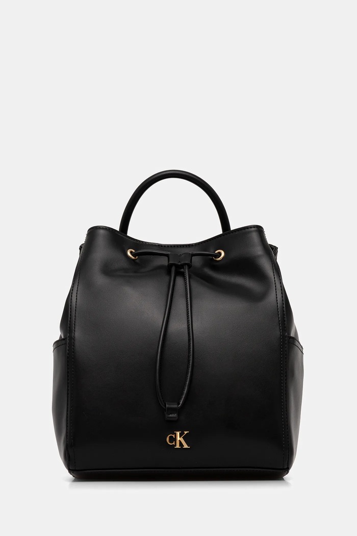 Σακίδιο πλάτης Calvin Klein απομίμηση λείου δέρματος μαύρο LV04F3329G