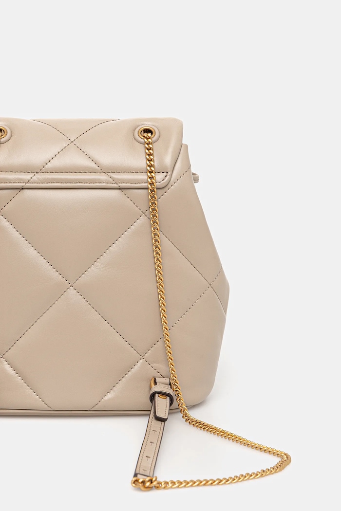 Doplnky Kožený ruksak Tory Burch Kira Diamond 170485.250 béžová