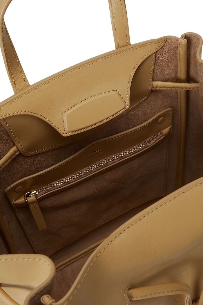 Polo Ralph Lauren rucsac pentru femei din piele 428P01429 bej