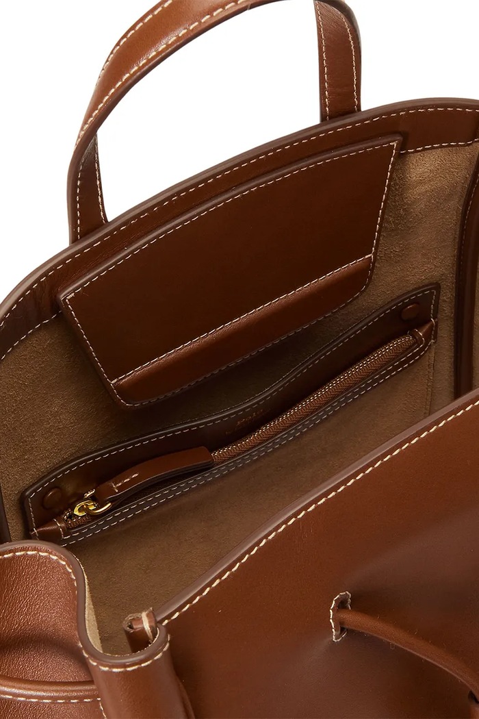 Polo Ralph Lauren rucsac pentru femei din piele maro 428P01429