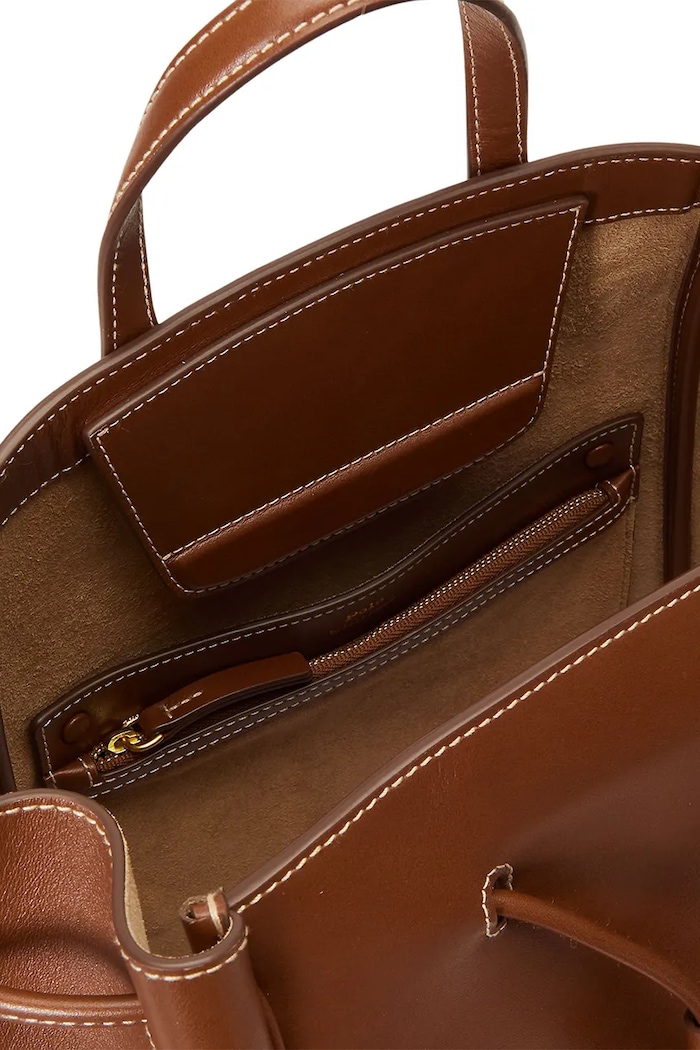 Polo Ralph Lauren rucsac pentru femei din piele maro 428P01429