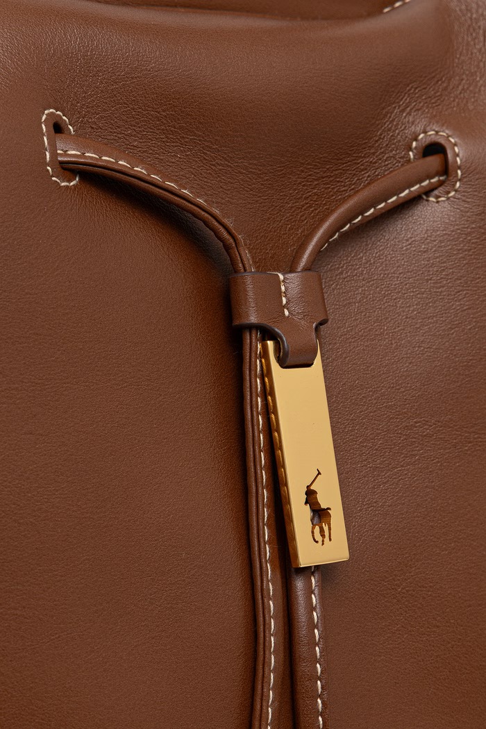Polo Ralph Lauren σακίδιο γυναικείο δερμάτινο 428P01429 καφέ