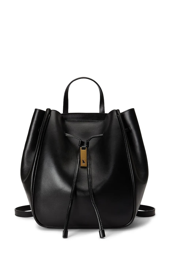 Polo Ralph Lauren rucsac pentru femei din piele negru 428P01429