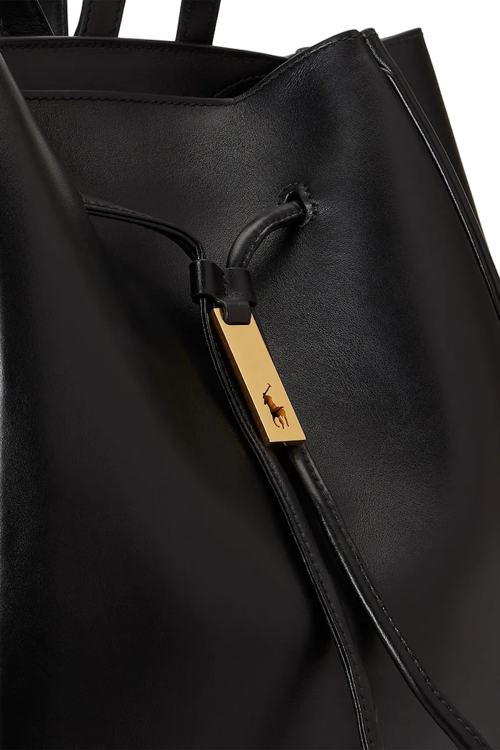 Polo Ralph Lauren rucsac pentru femei din piele negru 428P01429