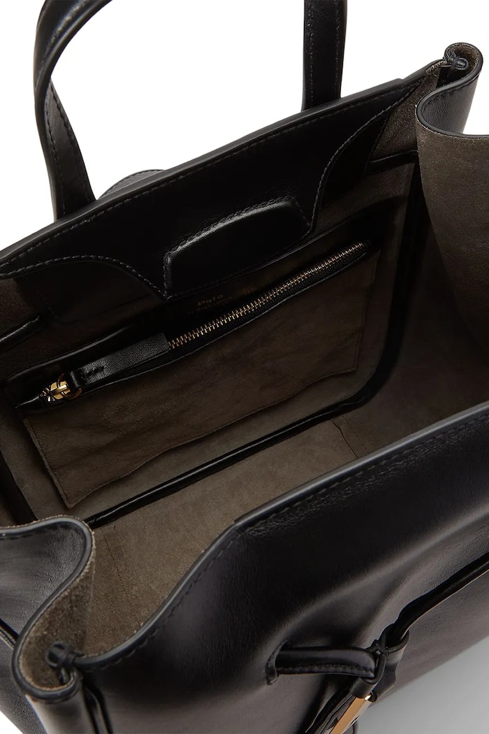 Polo Ralph Lauren rucsac pentru femei din piele 428P01429 negru