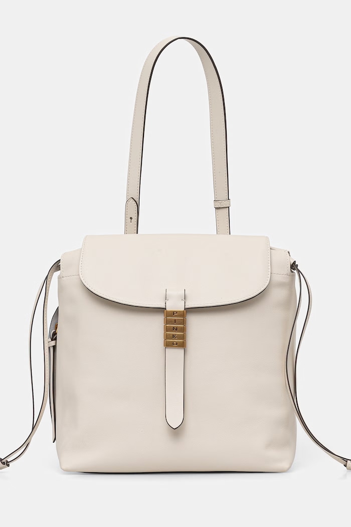 Pinko ghiozdan de piele uni bej 106063.A0QO
