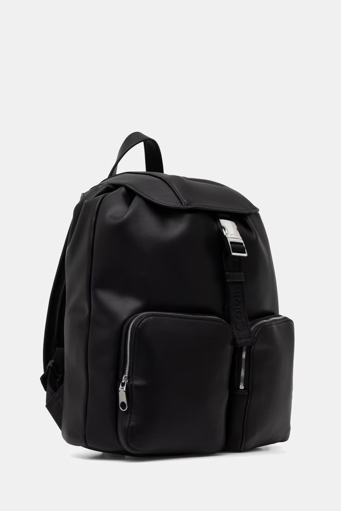 Calvin Klein rucsac de oraș pentru femei, cu imitație de piele LV04F3590G negru SS26