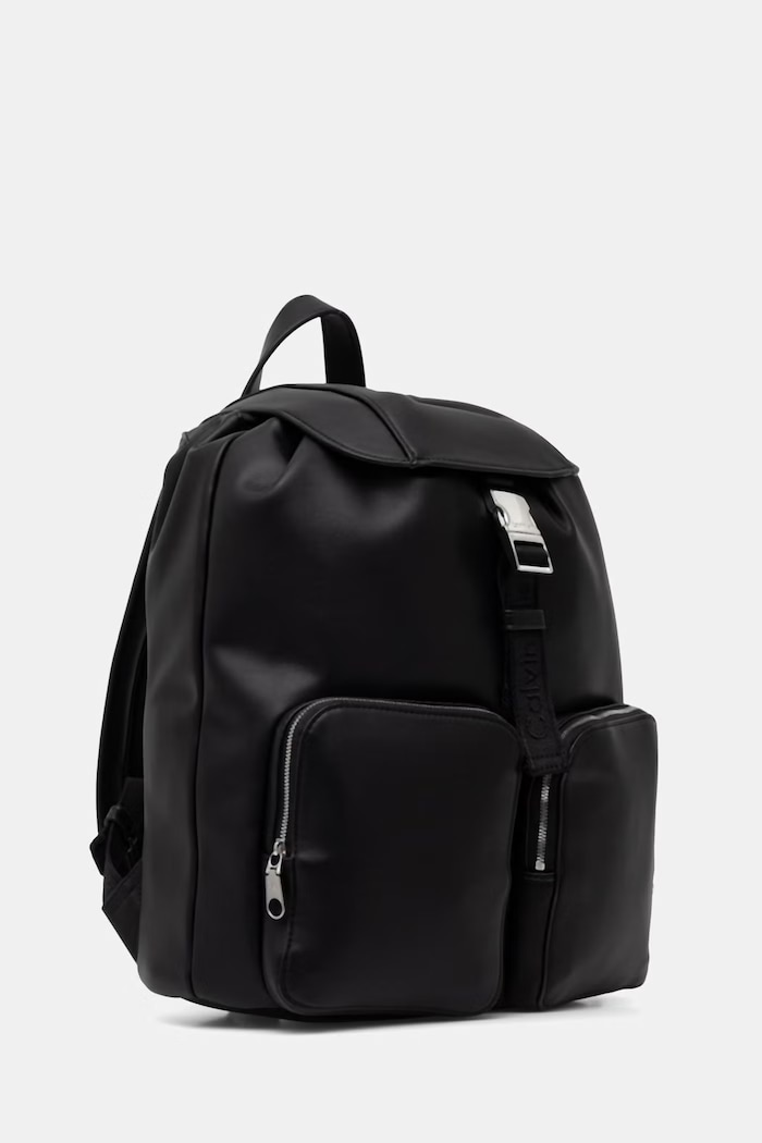 Calvin Klein rucsac de oraș pentru femei, cu imitație de piele LV04F3590G negru SS26