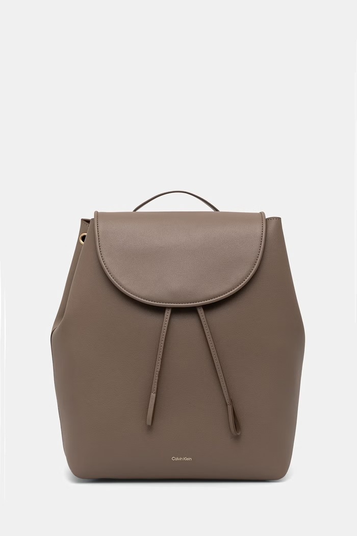 Calvin Klein rucsac de oraș pentru femei, cu imitație de piele bej LV04F3505G