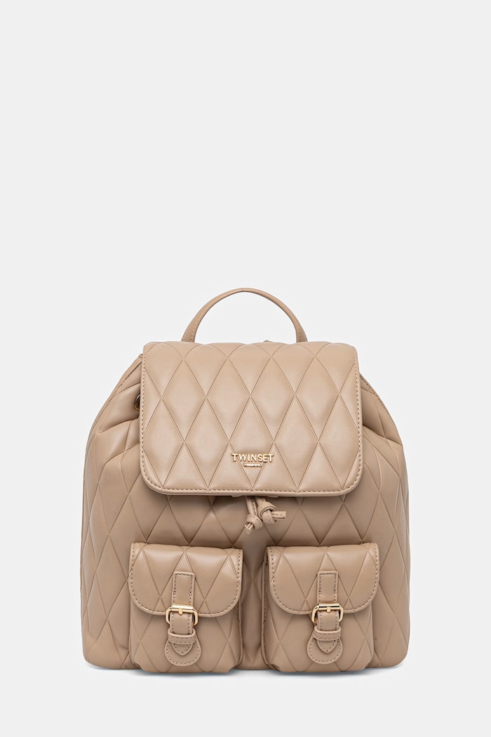 Twinset rucsac de femei din piele bej 261TB7280