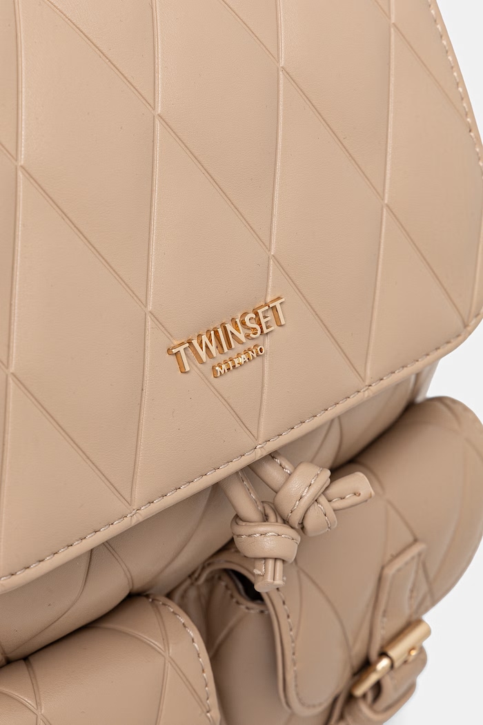 Twinset rucsac de femei din piele bej 261TB7280