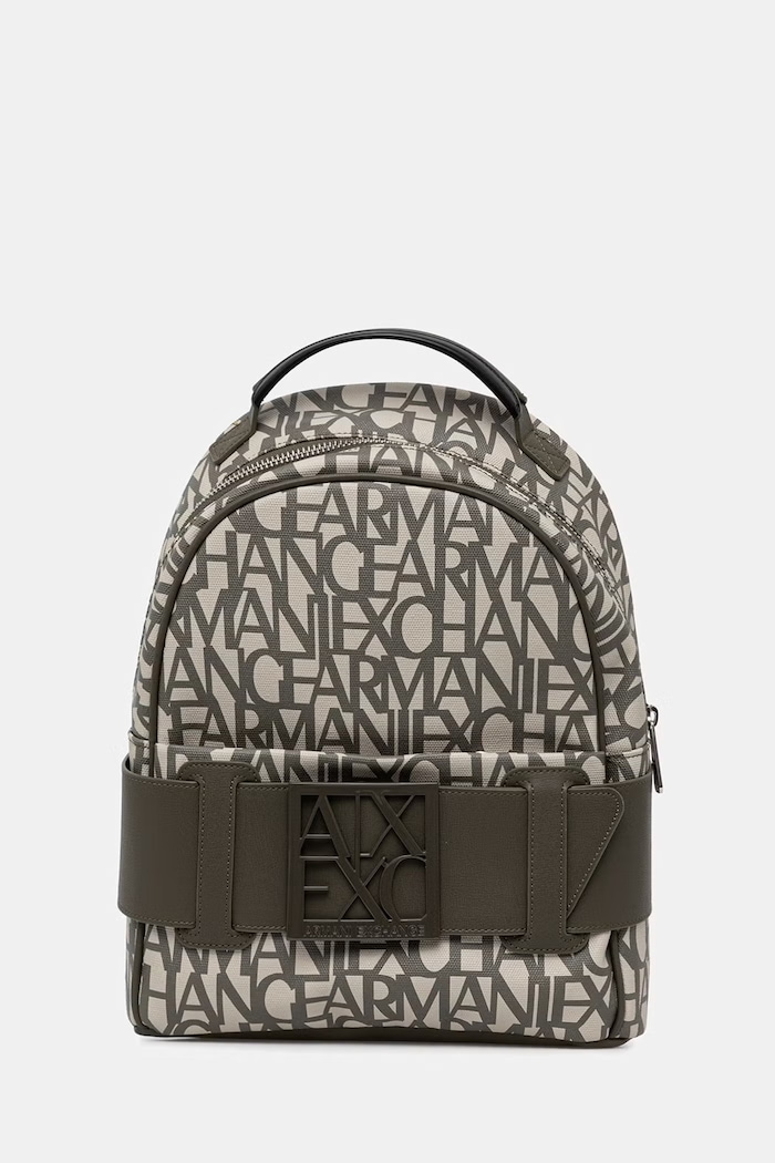Armani Exchange mestský ruksak dámsky z imitácie kože zelená 949153.3F742